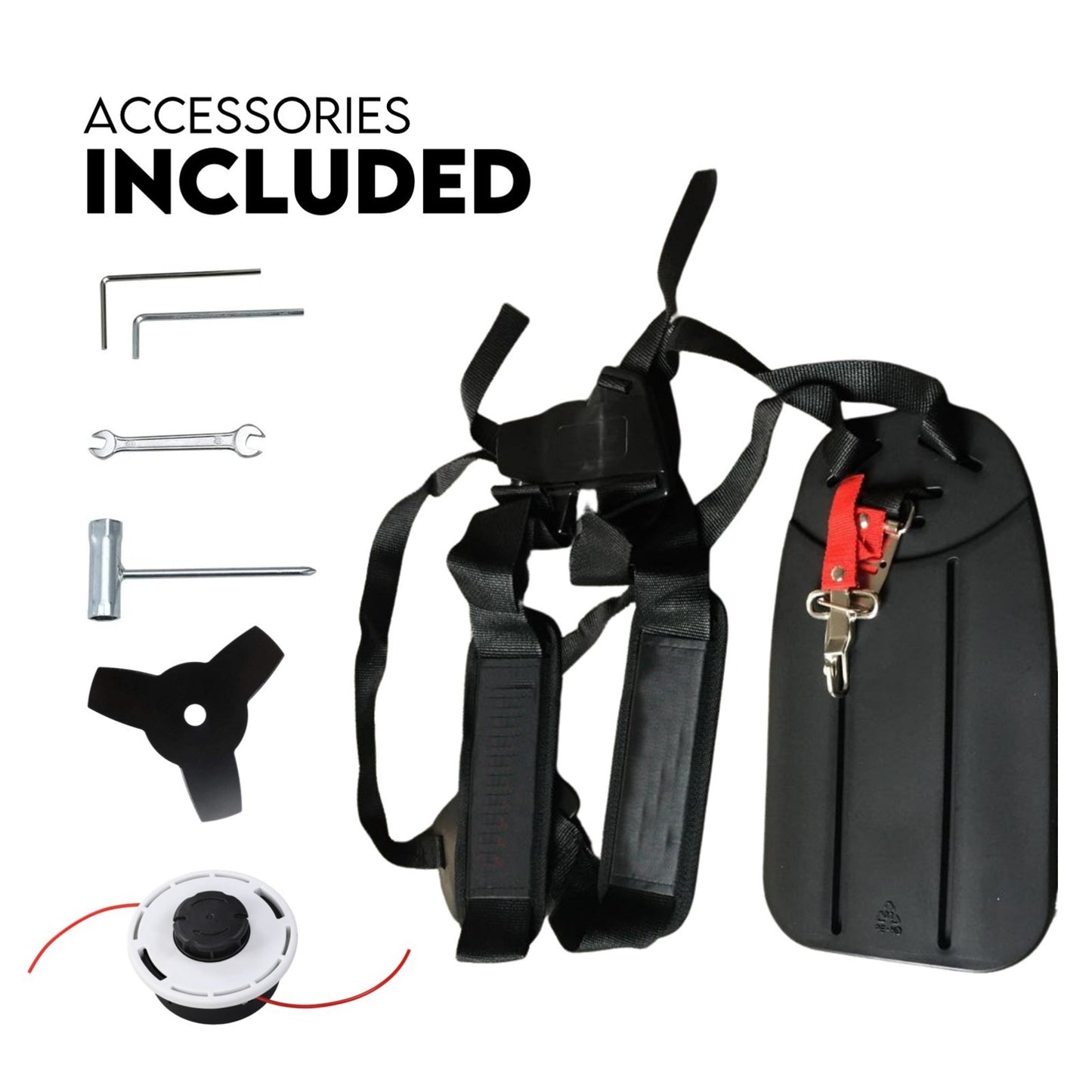 4 STROKE Whipper Snipper Straight Shaft Line Trimmer 31CC Pole Brush Cutter