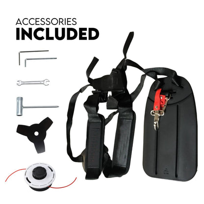 4 STROKE Whipper Snipper Straight Shaft Line Trimmer 31CC Pole Brush Cutter