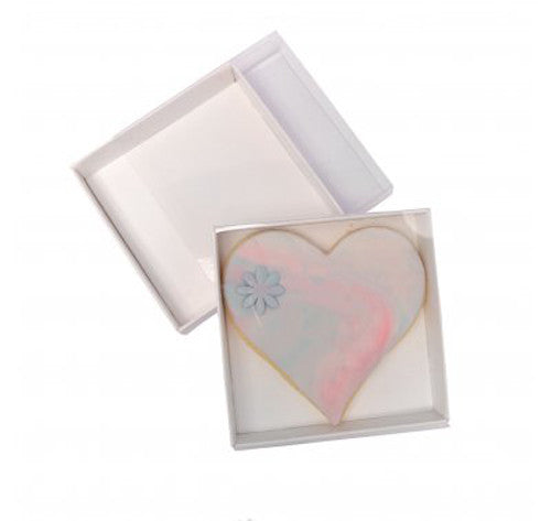 100 Pack of 8cm Square Wedding Invitation Coaster Favor Function product Presentation Cookie Biscuit Patisserie Gift Box - 2cm deep - White Card with Clear Slide On PVC Lid