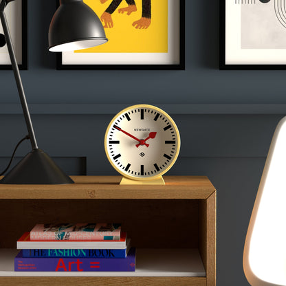 Newgate Railway Mantel Clock Cheeky Yellow