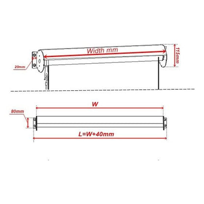 Outdoor Roller Blind Sun Screen Awning With Aluminium Hood