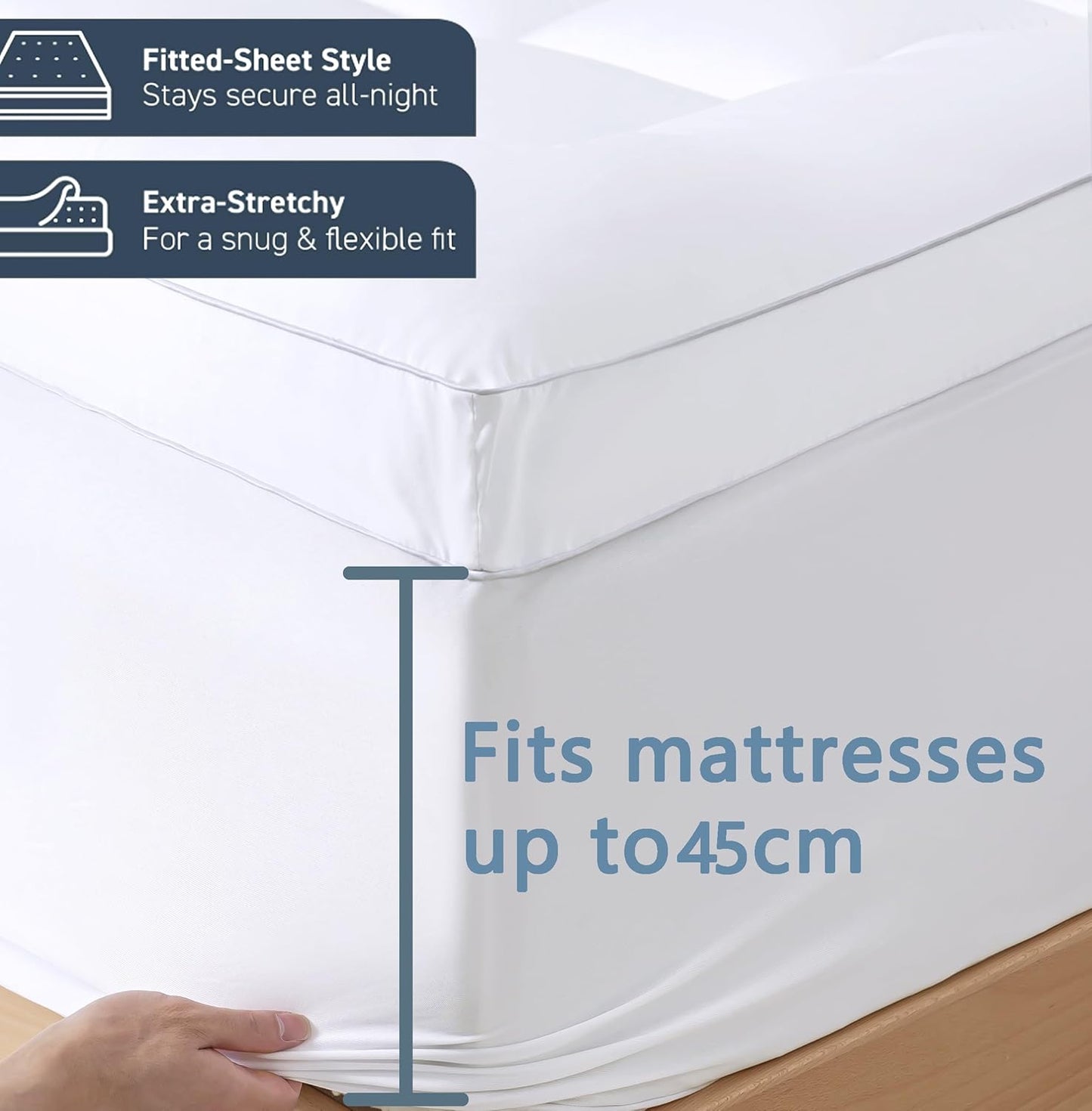 Luxurious Extra Thick 1000GSM Mattress Topper-King Single size