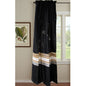 Pair of Embroidered Rod Pocket Curtains 150 x 213cm each Silver Petals
