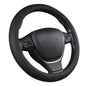 Universal Luxury Car 37-38cm Steering Wheel Cover PU Leather Non-slip Breathable (Black-blue)