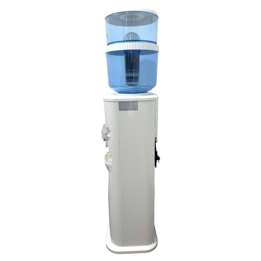 Luxurious White Free Standing Hot and Cold-Water Dispenser with Filter Bottle and LG Compressor