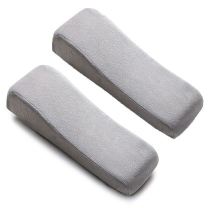 2PCS Elbow Arm Rest Cushion Chair Armrest Pads Memory Foam Office Support Pillow - Grey