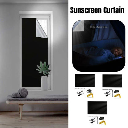 Portable Blackout Curtains for Sunscreen Window Shades Light Blocking Drapes - 2m x 1.45m