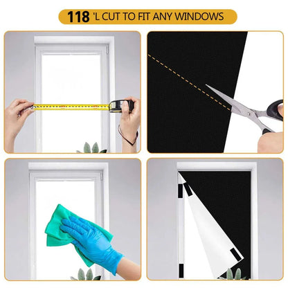 Portable Blackout Curtains for Sunscreen Window Shades Light Blocking Drapes - 3m x 1.45m