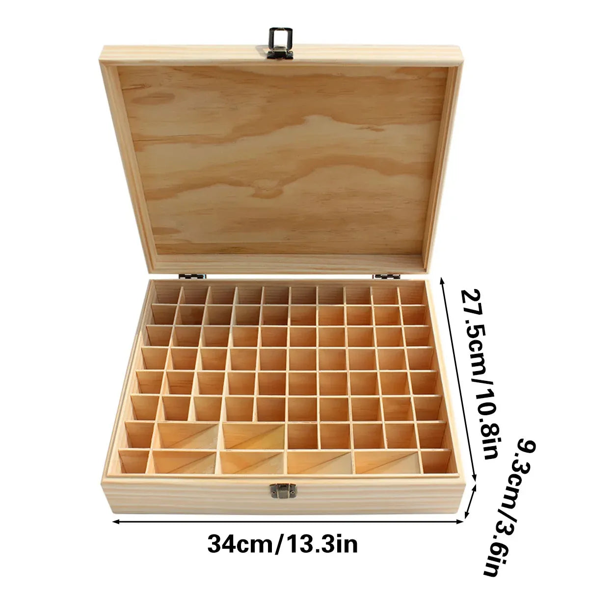 74 Slot Wooden Essential Oils Storage Box 1 Tier Bottle Organizer Rack