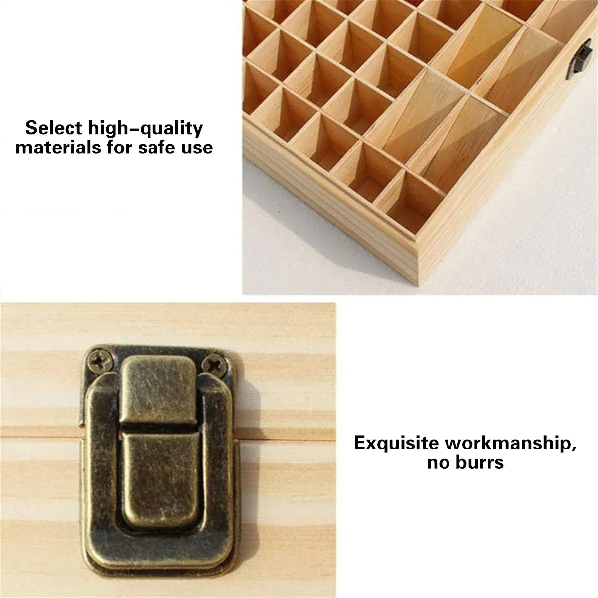 74 Slot Wooden Essential Oils Storage Box 1 Tier Bottle Organizer Rack