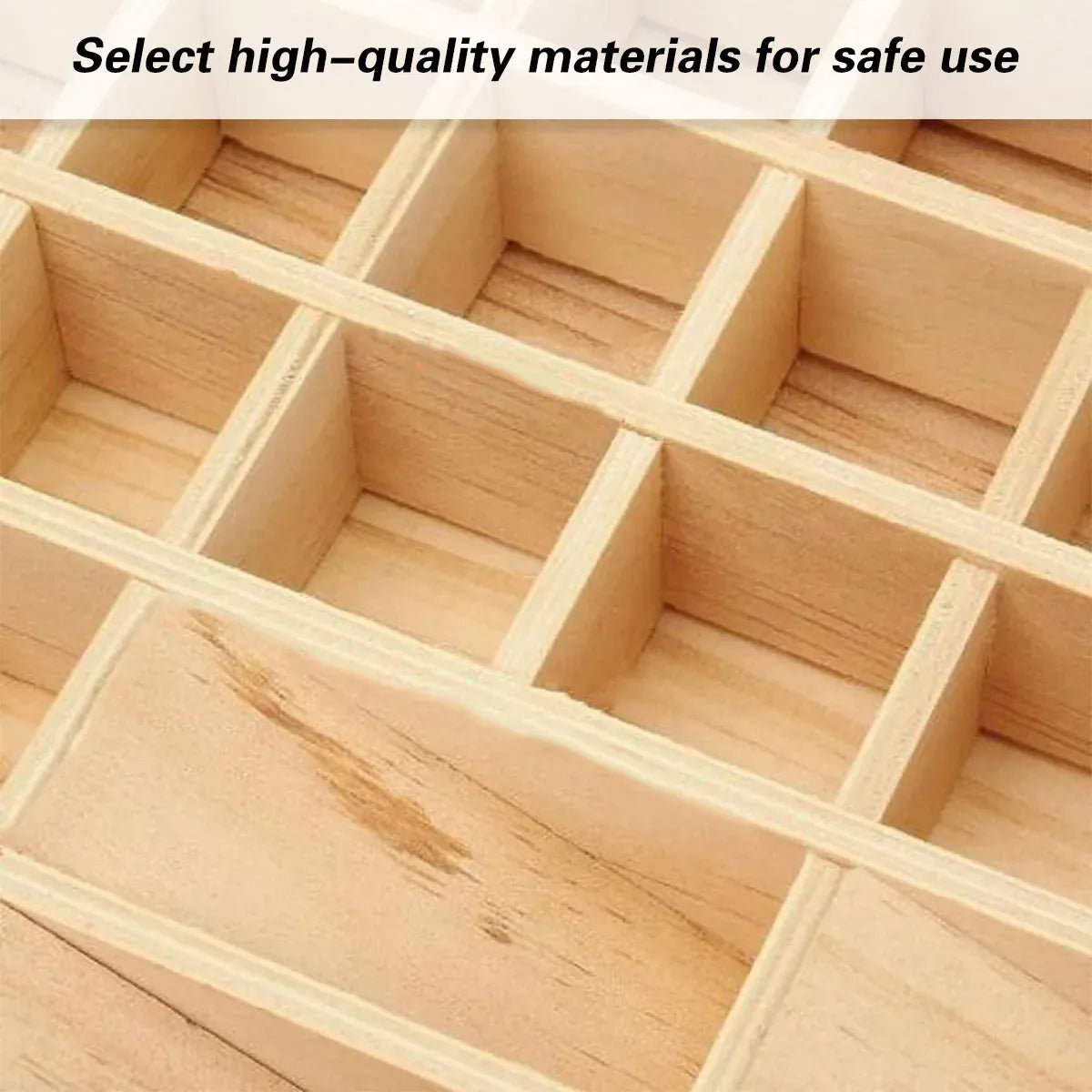 74 Slot Wooden Essential Oils Storage Box 1 Tier Bottle Organizer Rack