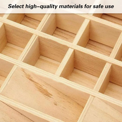 74 Slot Wooden Essential Oils Storage Box 1 Tier Bottle Organizer Rack