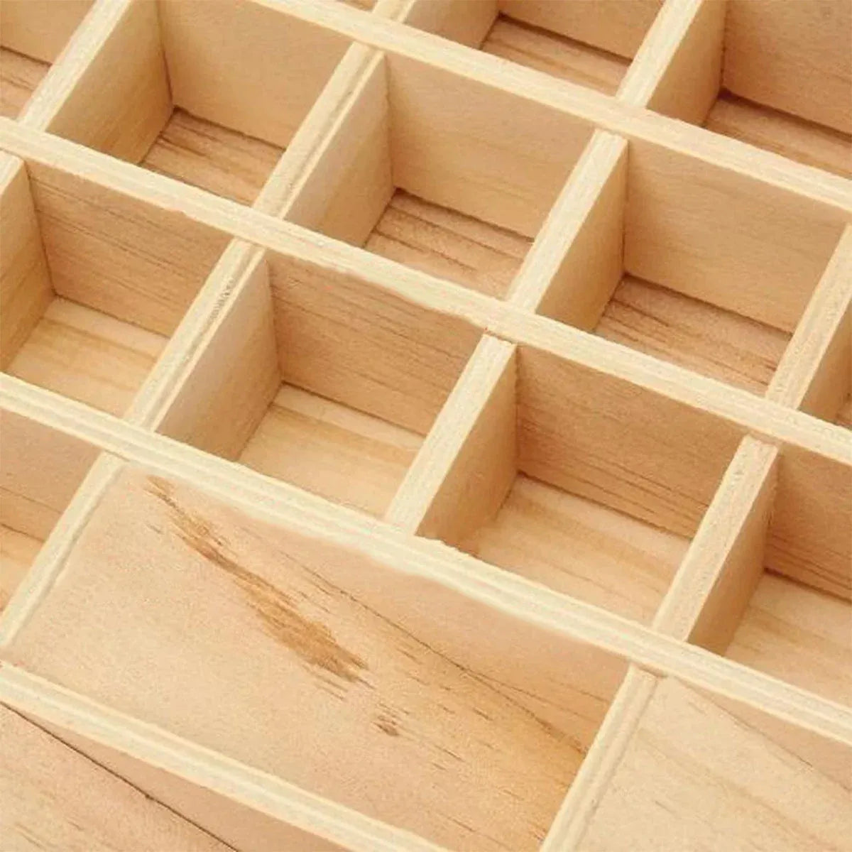 74 Slot Wooden Essential Oils Storage Box 1 Tier Bottle Organizer Rack