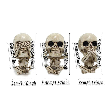 3pcs Ghost Head Car Decoration Accessories Halloween Ornament Vehicle Interior