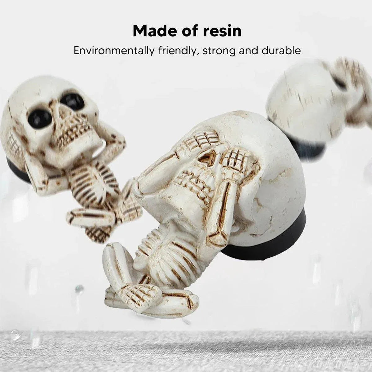 3pcs Ghost Head Car Decoration Accessories Halloween Ornament Vehicle Interior