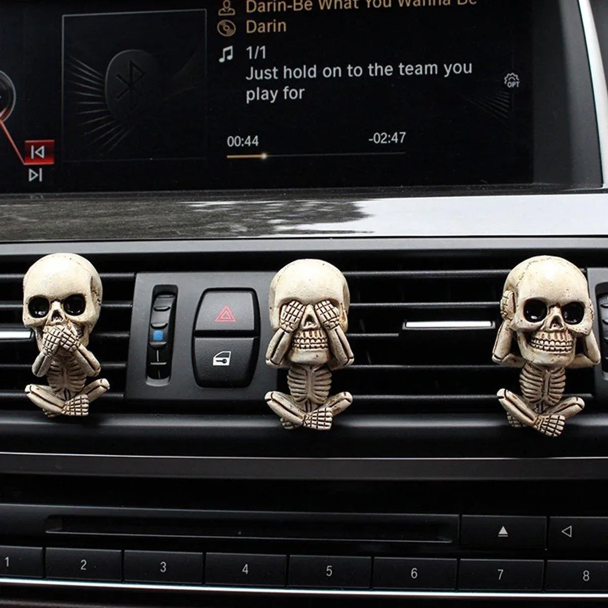 3pcs Ghost Head Car Decoration Accessories Halloween Ornament Vehicle Interior