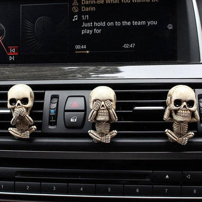 3pcs Ghost Head Car Decoration Accessories Halloween Ornament Vehicle Interior