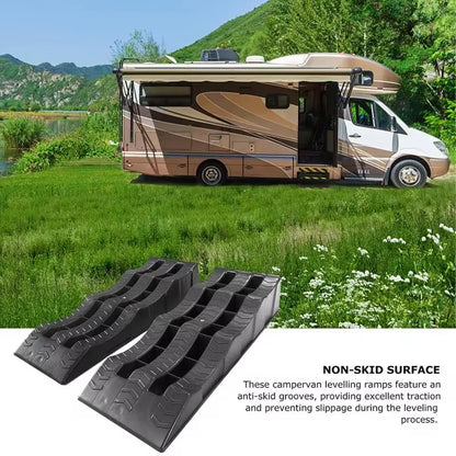2pcs Plastic Three Step Parking Tire Pads for Cars Recreational Vehicles RV