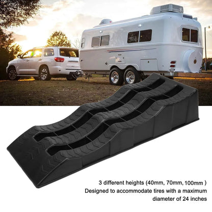 2pcs Plastic Three Step Parking Tire Pads for Cars Recreational Vehicles RV