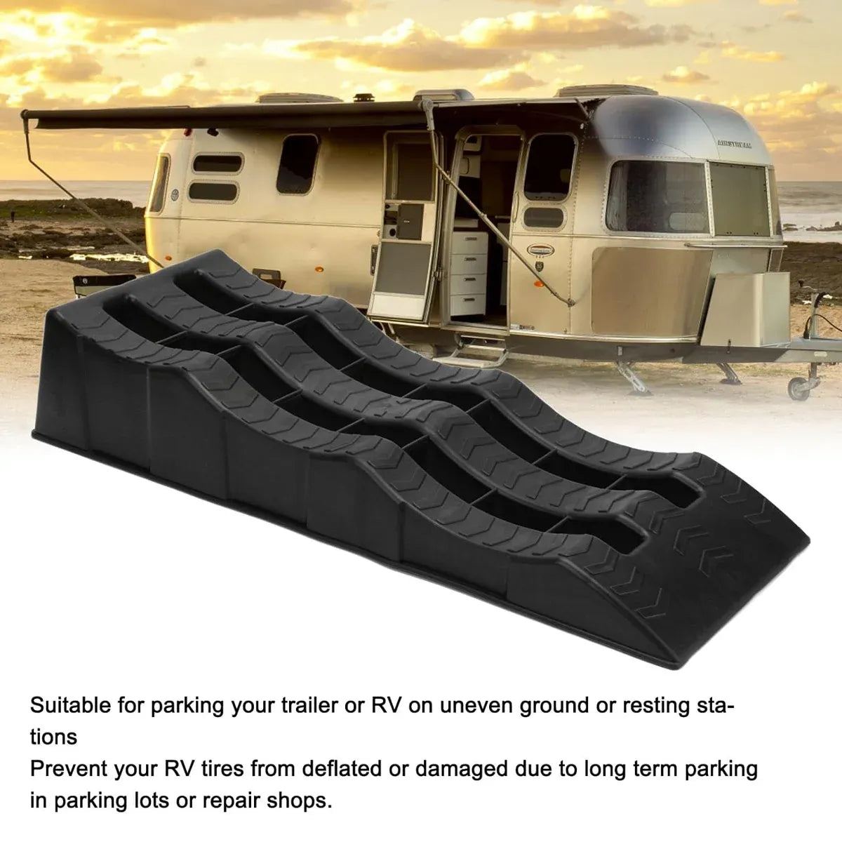 2pcs Plastic Three Step Parking Tire Pads for Cars Recreational Vehicles RV