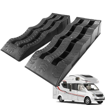 2pcs Plastic Three Step Parking Tire Pads for Cars Recreational Vehicles RV
