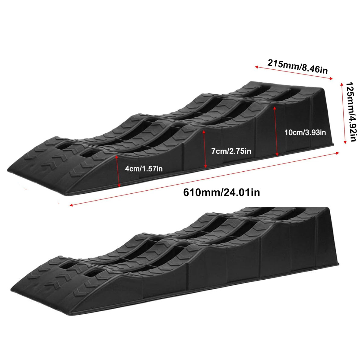 2pcs Plastic Three Step Parking Tire Pads for Cars Recreational Vehicles RV