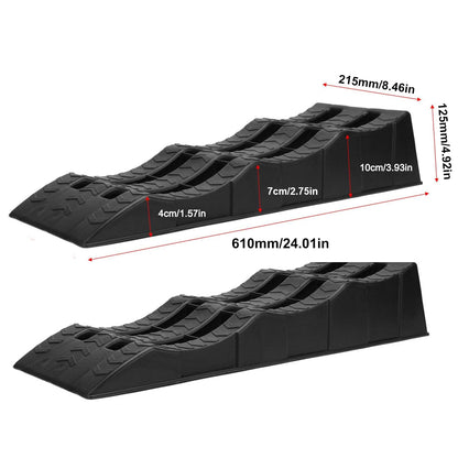 2pcs Plastic Three Step Parking Tire Pads for Cars Recreational Vehicles RV