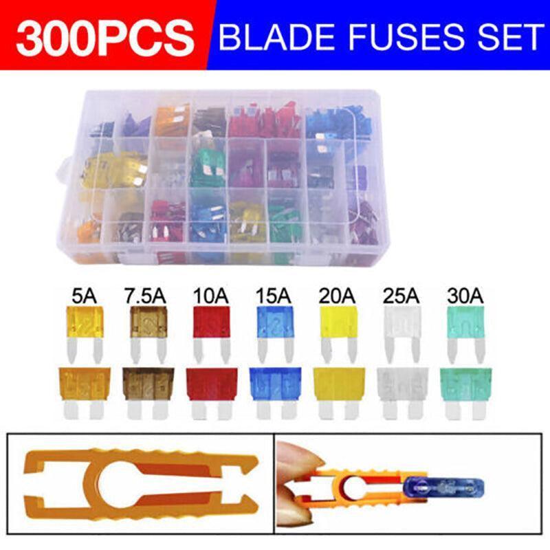 300Pcs Car Blade Fuses Assortment Assorted Kit Blade Set Auto Truck Automotive