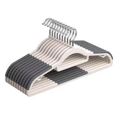 30-Piece Grey and White Non-Slip Clothes Hanger Set