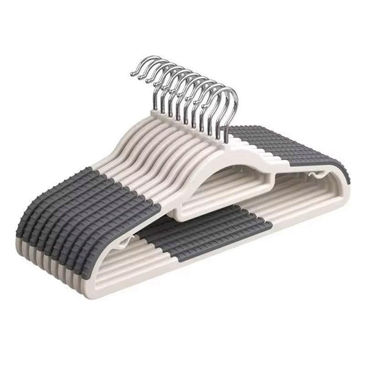 30-Piece Grey and White Non-Slip Clothes Hanger Set