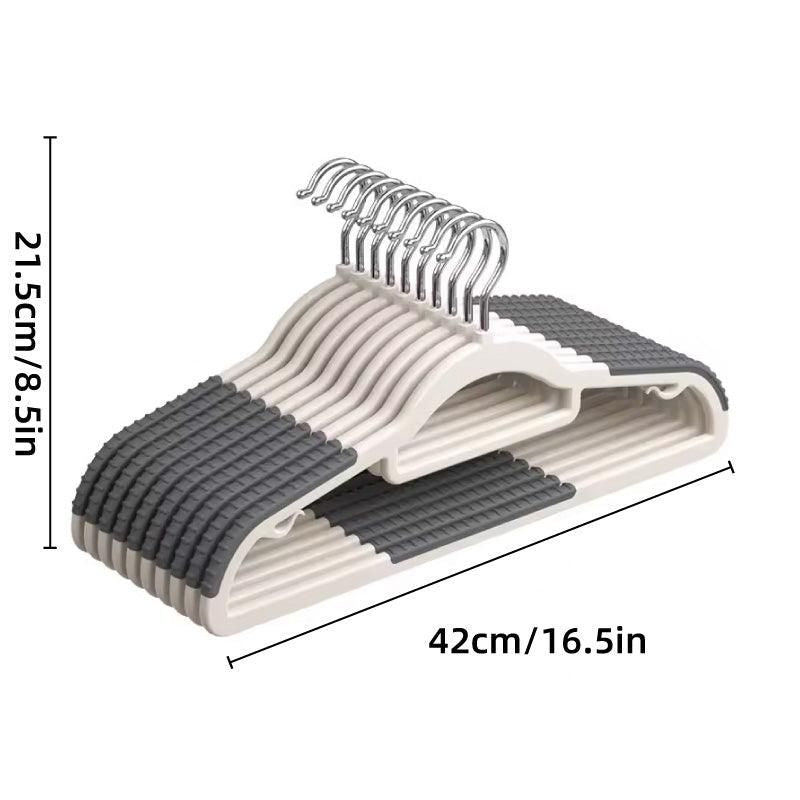 30-Piece Grey and White Non-Slip Clothes Hanger Set