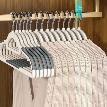 30-Piece Grey and White Non-Slip Clothes Hanger Set