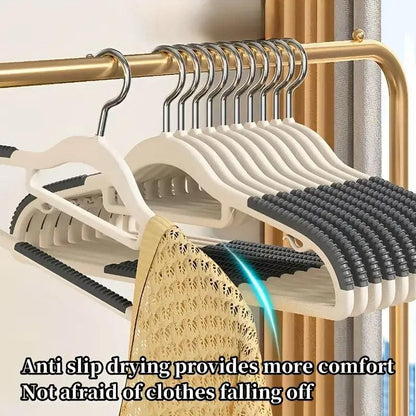 30-Piece Grey and White Non-Slip Clothes Hanger Set