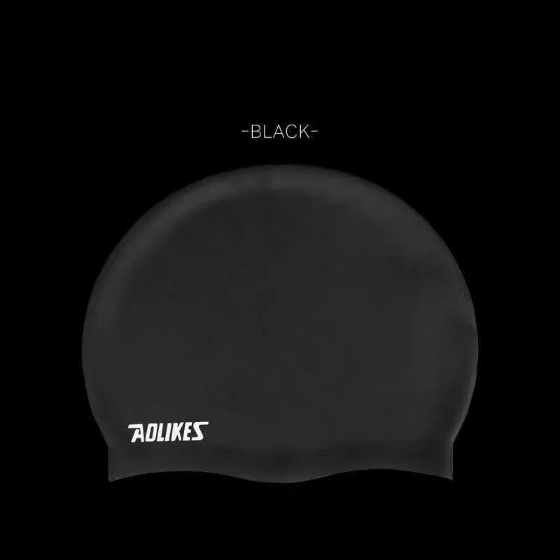 Aolikes Silicone Swimming Cap Waterproof Unisex Swim Hat for Men and Women - Blue