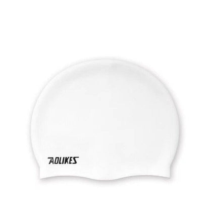 Aolikes Silicone Swimming Cap Waterproof Unisex Swim Hat for Men and Women - Blue