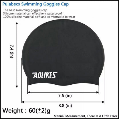 Aolikes Silicone Swimming Cap Waterproof Unisex Swim Hat for Men and Women - Pink