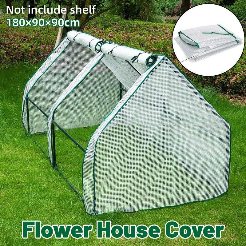 Greenhouse Cover Transparent Grid Garden Conservatory Plant Protection Tent