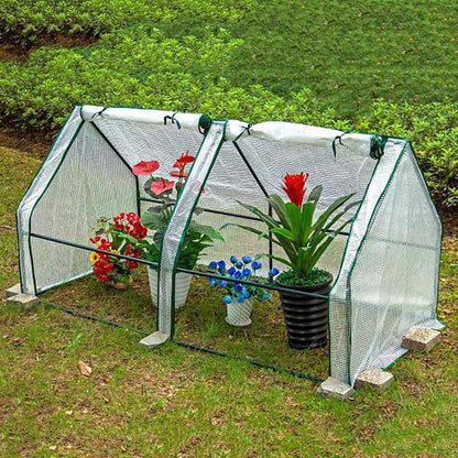 Greenhouse Cover Transparent Grid Garden Conservatory Plant Protection Tent