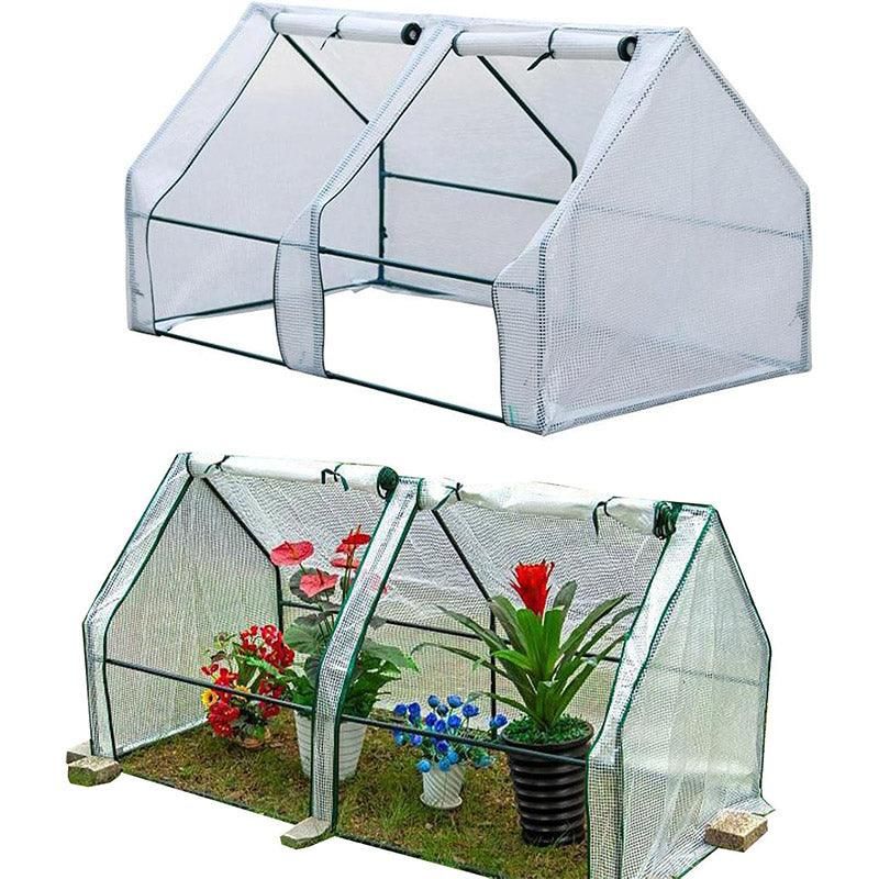 Greenhouse Cover Transparent Grid Garden Conservatory Plant Protection Tent