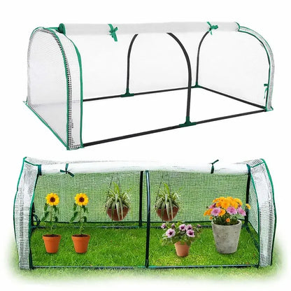 PVC Greenhouse Cover Replacement Plant Tent Garden Shelter No Frame - Grid