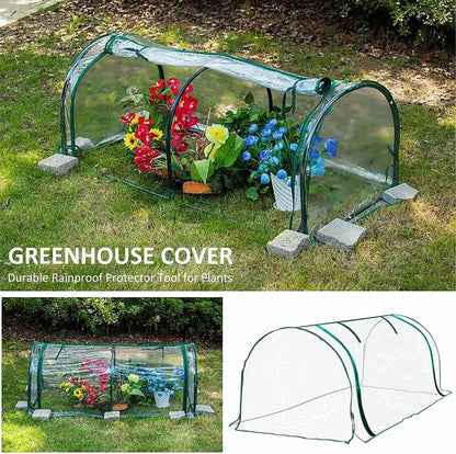 PVC Greenhouse Cover Replacement Plant Tent Garden Shelter No Frame - Grid