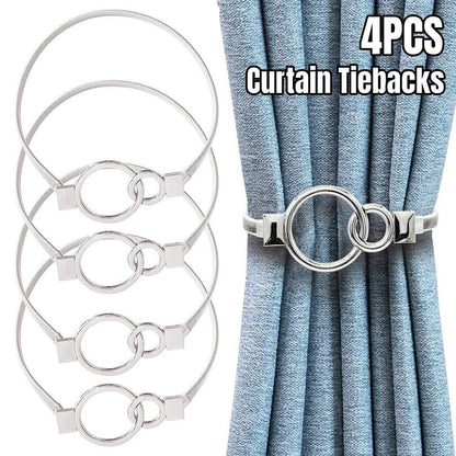 4-Piece Silver Spring Curtain Tieback Set