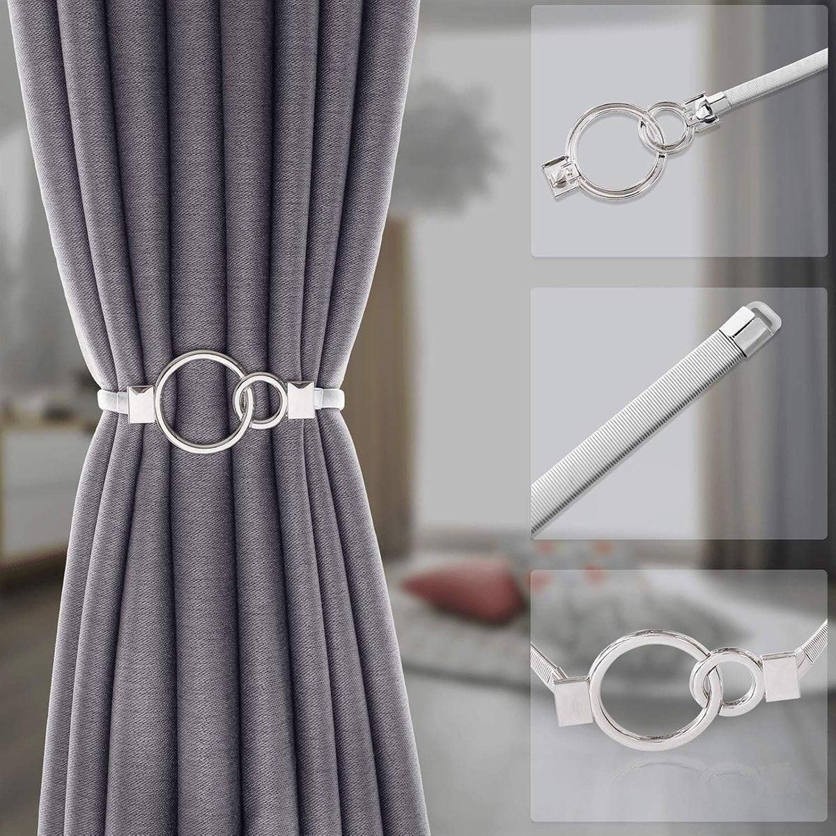 4-Piece Silver Spring Curtain Tieback Set