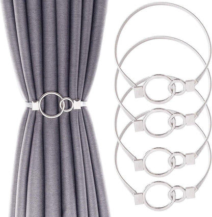 4-Piece Silver Spring Curtain Tieback Set