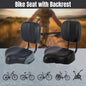 Electric Bicycle Tricycle Seat With Backrest Adjustable Comfortable Bike Seat - Grey