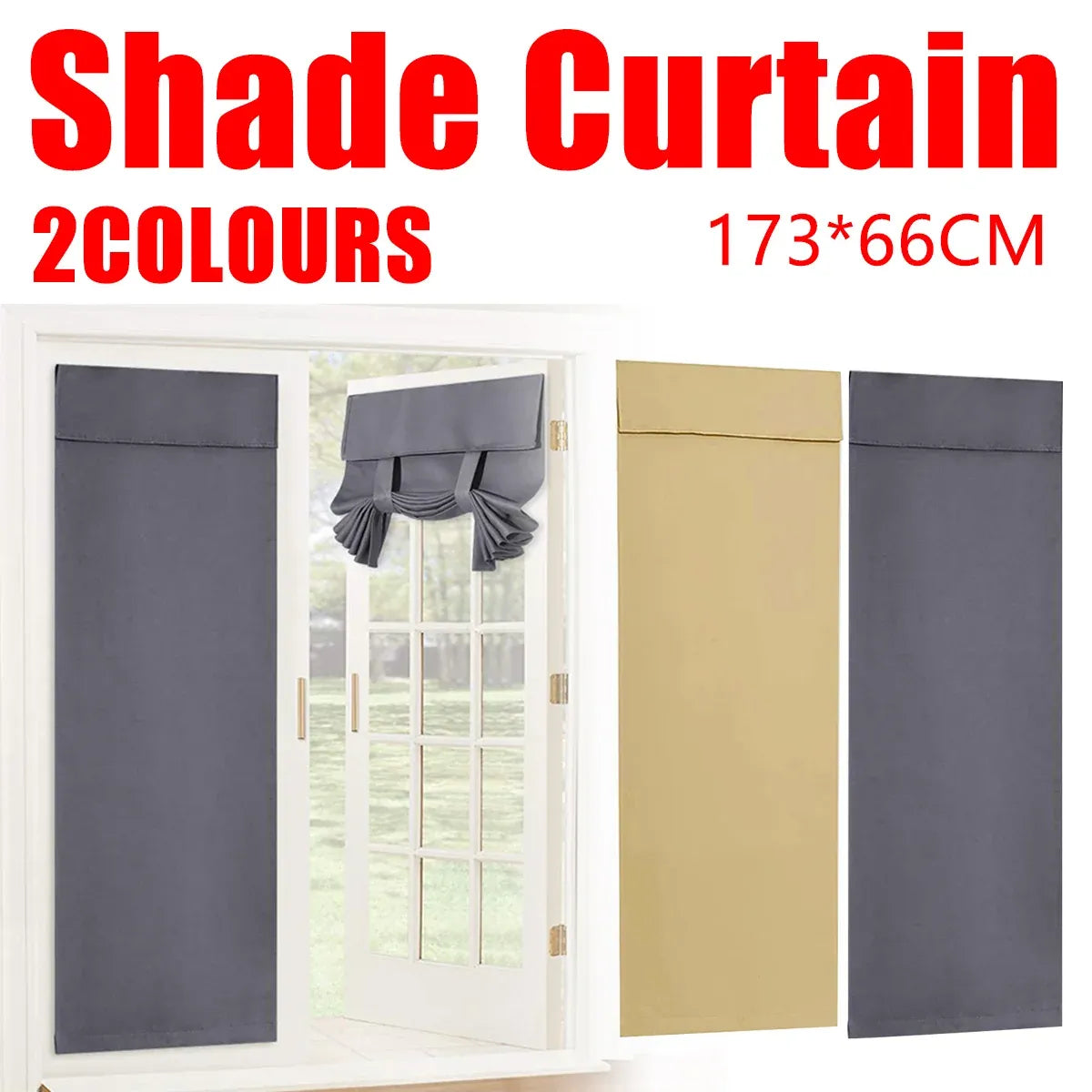 Curtains For Doors and Windows Block Light Blackout Heat Insulation Living Room - Beige
