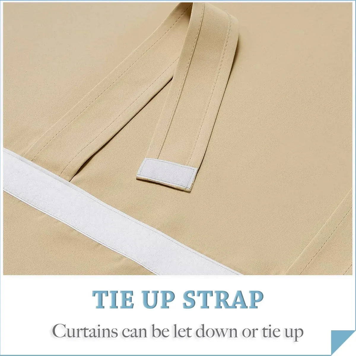 Curtains For Doors and Windows Block Light Blackout Heat Insulation Living Room - Beige