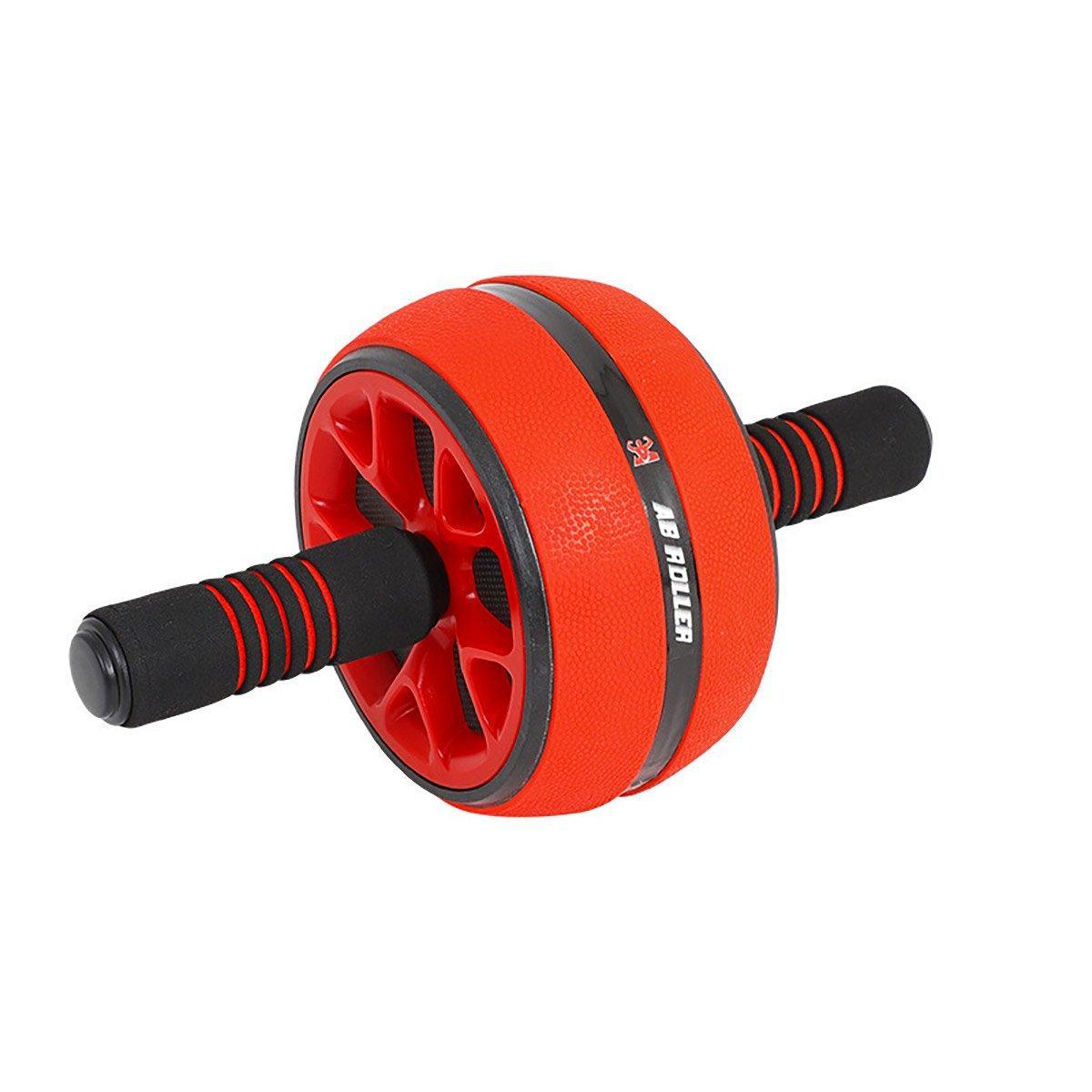 Abdominal Muscle Wheel Exercise Roller Fitness Equipment for Home Gym Men Women - Red
