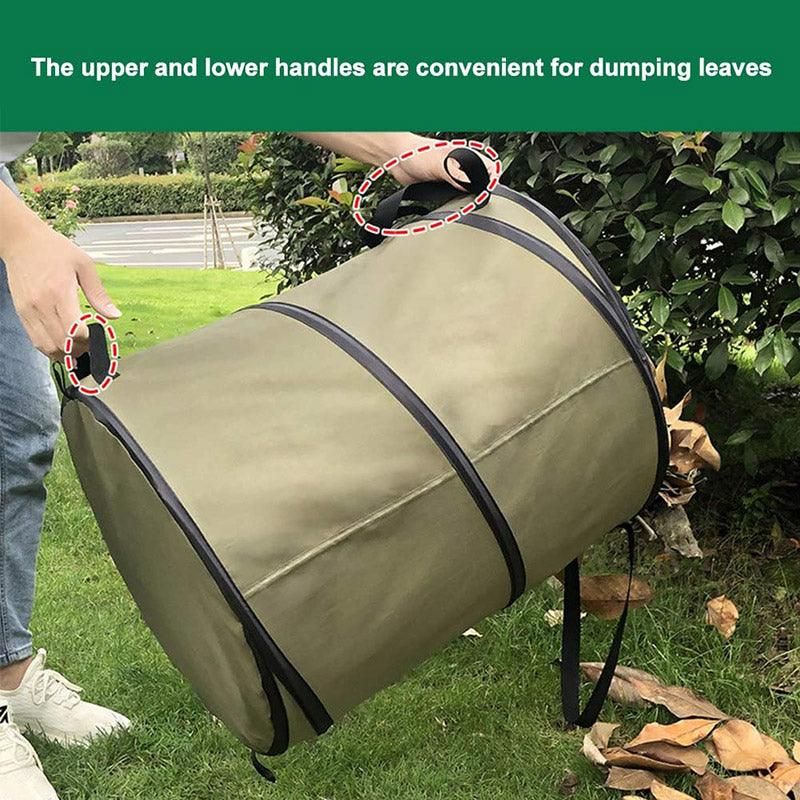 Collapsible Leaf Bin Outdoor Waste Bin for Garden Yard Cleanup and Storage - S