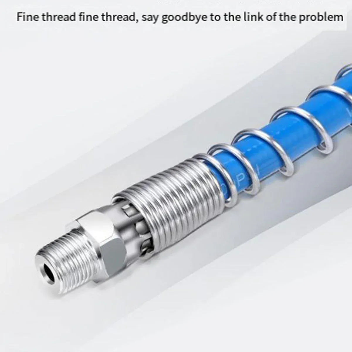 Grease Gun Hose Barrel Nozzle Kit Soft Tube Accessories for Automotive Grease - 30cm